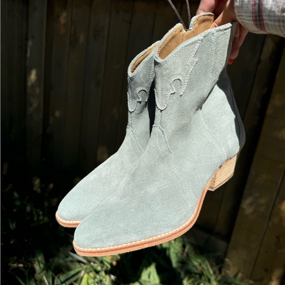 Free People New Frontier Western Boot in Dusty Blue - Picture 4 of 4